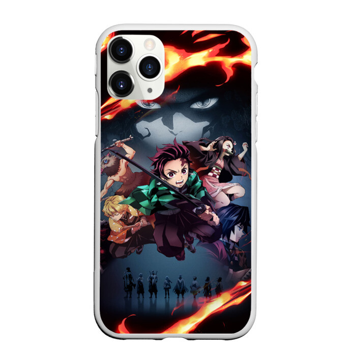 Чехол для iPhone 11 Pro матовый DEMON SLAYER KIMETSU NO YAIBA КЛИНОК РАССЕКАЮЩИЙ ДЕМОНОВ фото