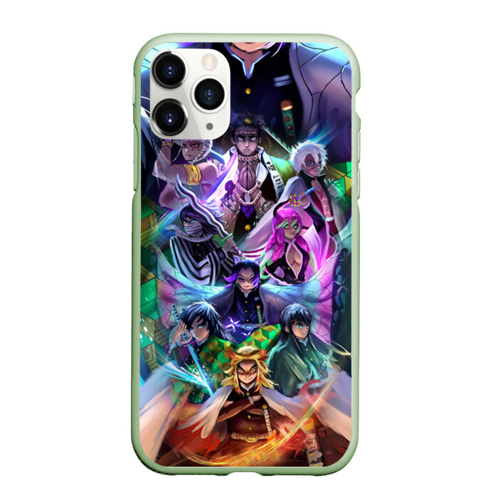 Чехол для iPhone 11 Pro матовый DEMON SLAYER KIMETSU NO YAIBA КЛИНОК РАССЕКАЮЩИЙ ДЕМОНОВ фото