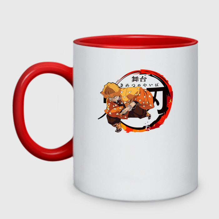 Кружка двухцветная Зеницу Агацума Kimetsu no Yaiba фото