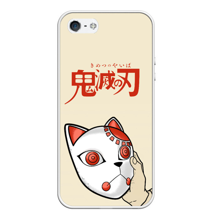 Чехол для iPhone 5/5S матовый Маска Танджиро Камадо фото