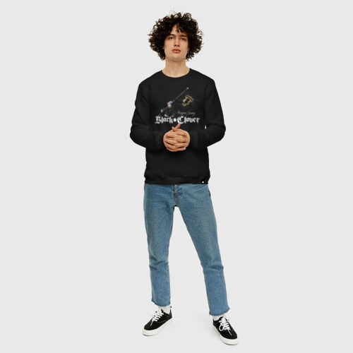 Мужской свитшот хлопок Манга Свинг Чёрный клевер фото