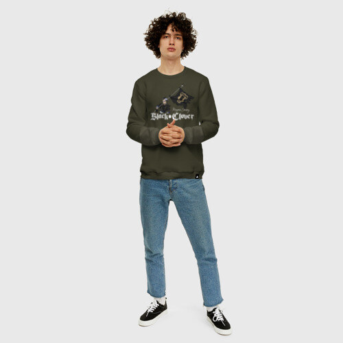 Мужской свитшот хлопок Манга Свинг Чёрный клевер фото