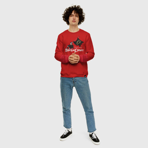 Мужской свитшот хлопок Манга Свинг Чёрный клевер фото