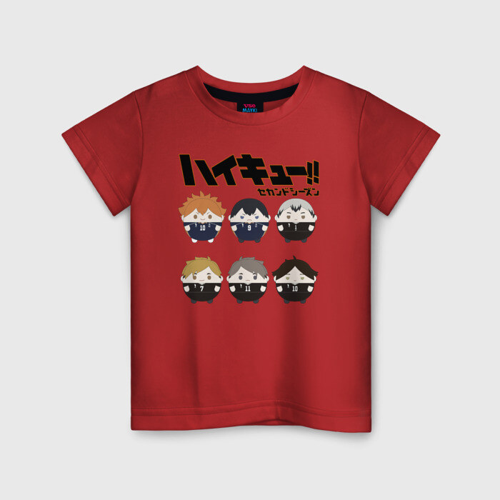 Детская футболка хлопок Старшая Карасуно Старшая Инаризаки Haikyuu!! фото