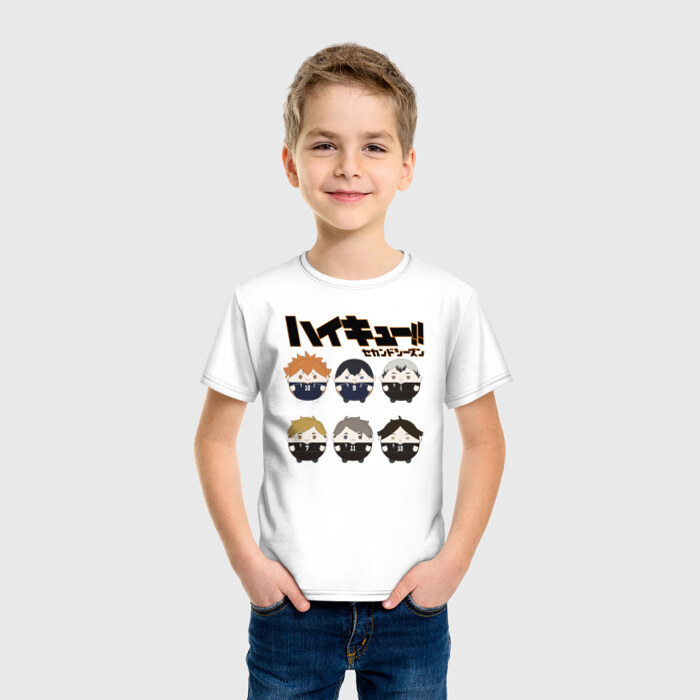 Детская футболка хлопок Старшая Карасуно Старшая Инаризаки Haikyuu!! фото